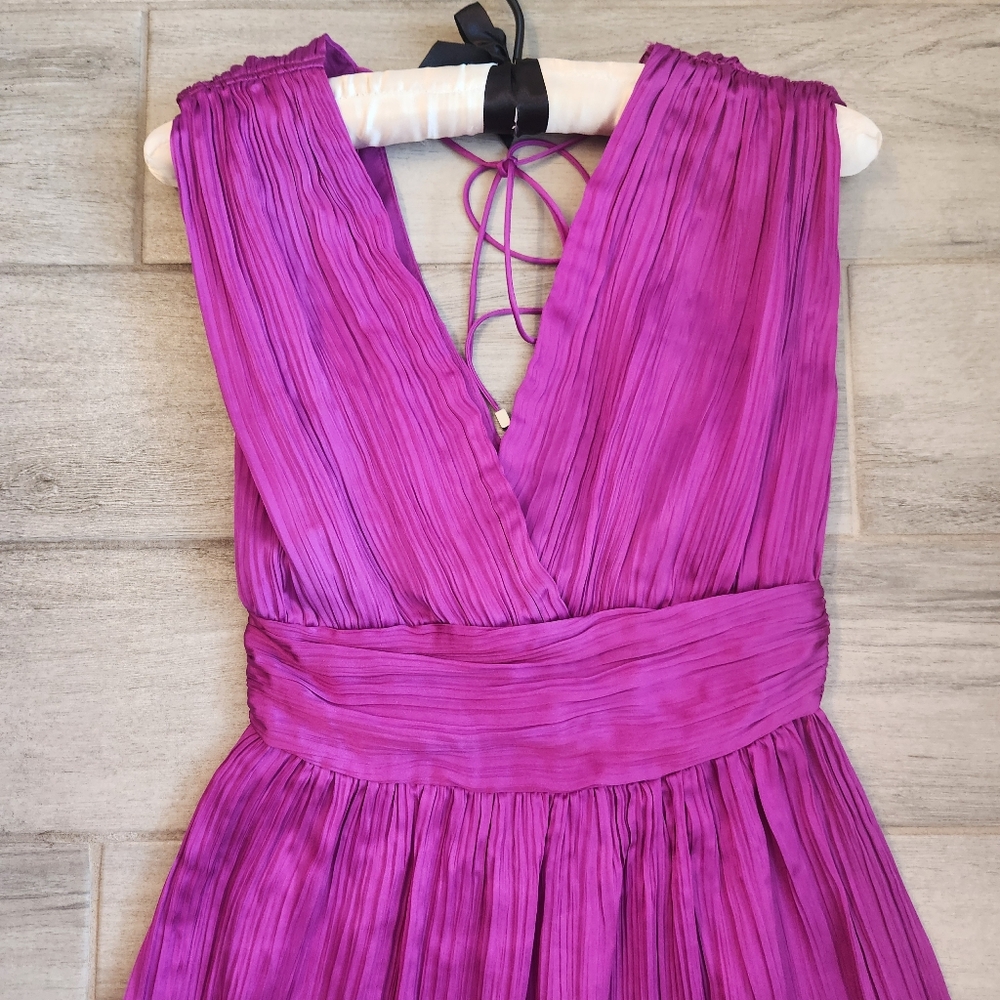 Steve Madden mini dress XS magenta pink Camilea pleated A-line party new $90 - Picture 5 of 15
